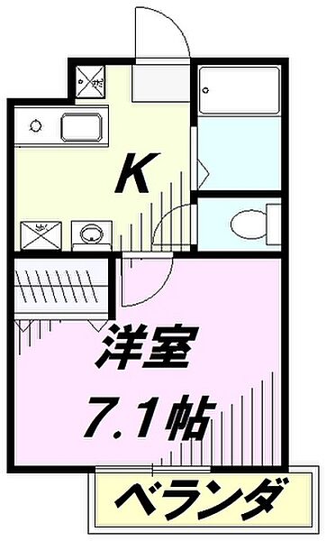 航空公園ＨＡビルII ｜埼玉県所沢市喜多町(賃貸マンション1K・2階・23.27㎡)の写真 その2