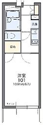 レオパレスSILK 1Kの間取図画像