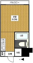 JR中央線 武蔵境駅 徒歩2分の賃貸マンション 7階ワンルームの間取り