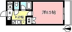 パーク経堂2 1Kの間取図画像
