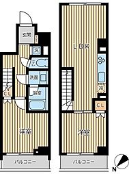 オーキッドレジデンス蔵前2 2LDKの間取図画像