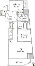 ルミーク門前仲町 2LDKの間取図画像