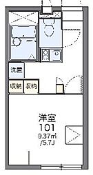 レオパレスツェーンブルグ 1Kの間取図画像