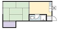 飯塚ハウス 1Kの間取図画像
