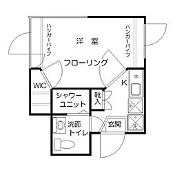 プレール荻窪南 1階1Kの間取り