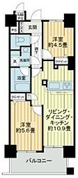 ライオンズマンション白金台 2LDKの間取図画像