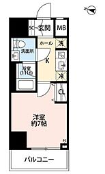 プレール・ドゥーク梅島 1Kの間取図画像
