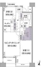 アビティ目黒 3階2LDKの間取り