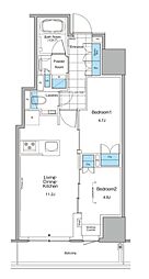 ルフォンプログレ北新宿 2LDKの間取図画像