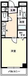 アルトプエンテ平井 1Kの間取図画像