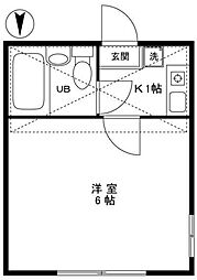 コートマリリーン 2階1Kの間取り