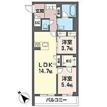 グレースキングダム 00201 ｜ 千葉県流山市おおたかの森西２丁目18-2（賃貸マンション2LDK・2階・64.30㎡） その2