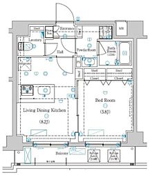 ラフィスタときわ台 5階1LDKの間取り