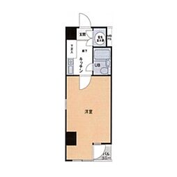 ライオンズマンション西五反田第2 7階1Kの間取り