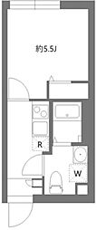 シティウォーク品川中延 1Kの間取図画像