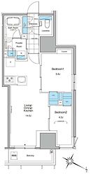 ルフォンプログレ北新宿 2LDKの間取図画像