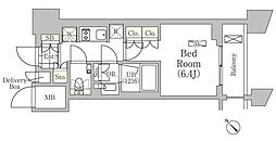 メゾンカルム日本橋馬喰町 11階1Kの間取り