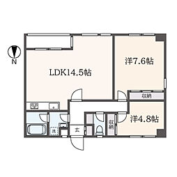 モリフク 2階2LDKの間取り