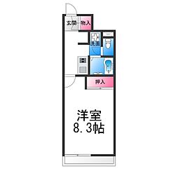 レオネクストグランデ北公園前 1Kの間取図画像