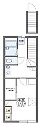 レオパレスシャルマン浅野2 1Kの間取図画像