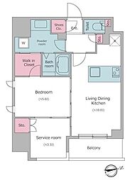 レジディア大森2 1SLDKの間取図画像
