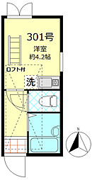 エスポワール羽田壱番館 ワンルームの間取図画像