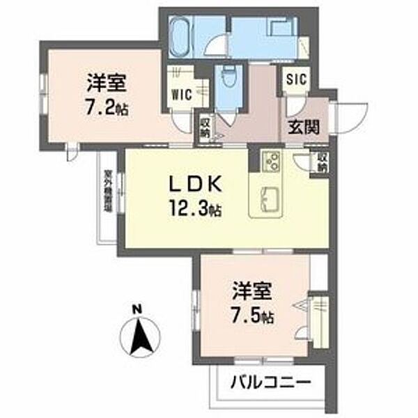 SouthMaisonさくら ｜大阪府堺市西区鳳北町４丁(賃貸マンション2LDK・2階・63.96㎡)の写真 その2