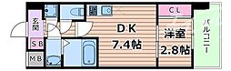 Osaka Metro御堂筋線 江坂駅 徒歩3分の賃貸マンション 3階1DKの間取り