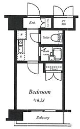 ヴェルト杉並サウスヒル 1階1Kの間取り