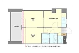 アストリアコーポレーション 2DKの間取図画像