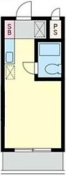朝日プラザ希望ケ丘 ワンルームの間取図画像