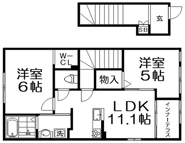 （仮称）長尾元町6丁目新築アパート 203｜大阪府枚方市長尾元町６丁目(賃貸アパート2LDK・2階・58.23㎡)の写真 その2