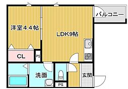 間取図画像 1LDK