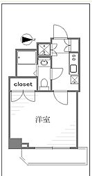 レオーネ綾瀬 1Kの間取図画像