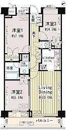 パークレジデンス戸越公園 3LDKの間取図画像