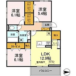 ハイピクチャーC 3LDKの間取図画像