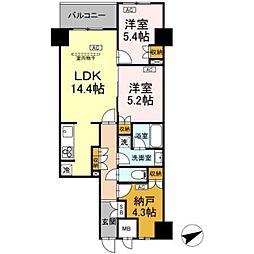 サンジョイアゼロ 5階2SLDKの間取り