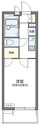 レオパレスカリス 1Kの間取図画像