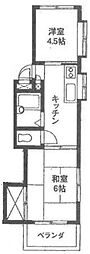 NKマンション青木 2Kの間取図画像