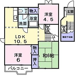 シャトー竹島 3LDKの間取図画像