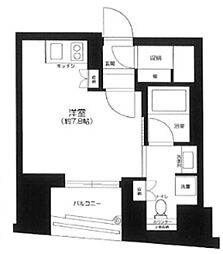 リビオレゾン千代田岩本町ルジェンテ 14階ワンルームの間取り