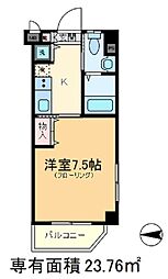 サンライズ中十条II 2階1Kの間取り