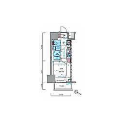 ジェノヴィア青砥スカイガーデン 1Kの間取図画像