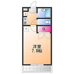 陽だまり高松 1Kの間取図画像