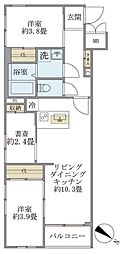 ビューテラス茗荷谷 2LDKの間取図画像