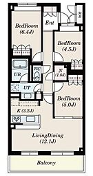S-FORT横浜青葉台 3LDKの間取図画像