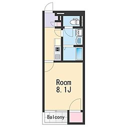 レオネクストL栄谷 2階1Kの間取り