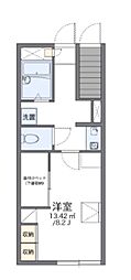 レオパレスシャルム 1Kの間取図画像