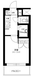 ヴェルト目黒西 1Kの間取図画像