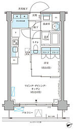 パークアクシス文京本郷 1LDKの間取図画像